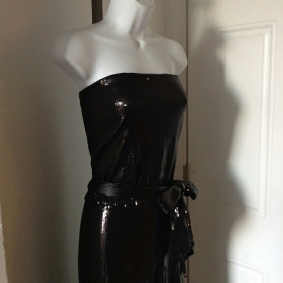 WHBM Black Sequined Jumpsuit - Picture 3 of 3